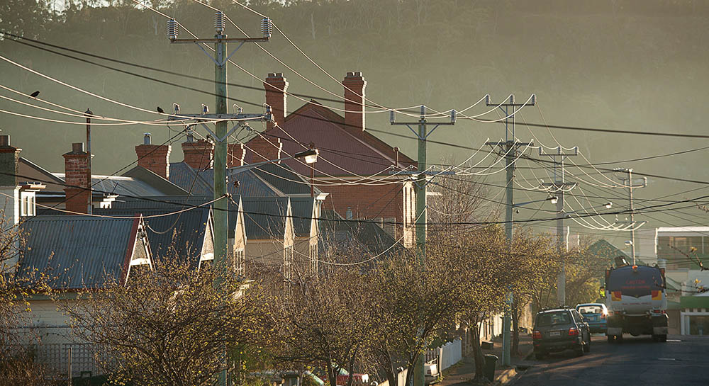 Photo of a suburban street with houses